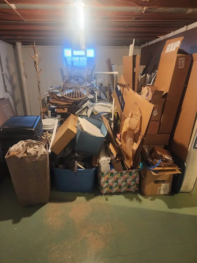 Roll-off dumpster container at job site for 20 Yard Dumpster Rental in Catasauqua